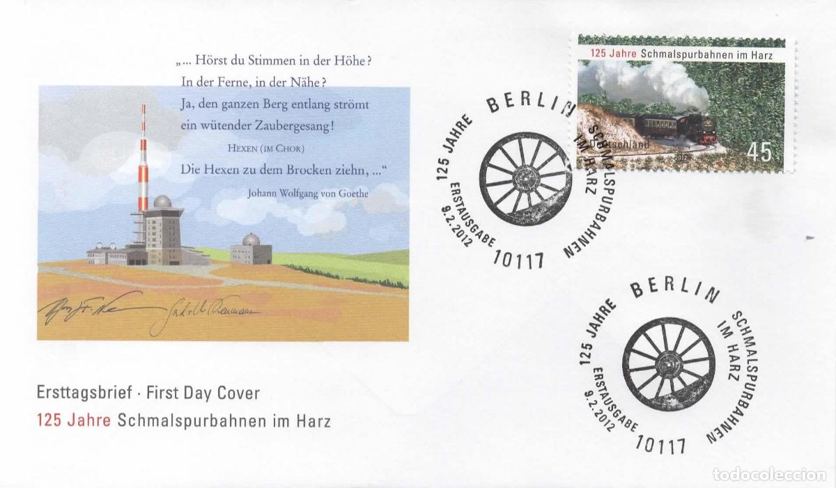 Sellos: ALEMANIA FDC BERLIN FERROCARRIL RAILWAY SCHMALSPURBAHNEN
