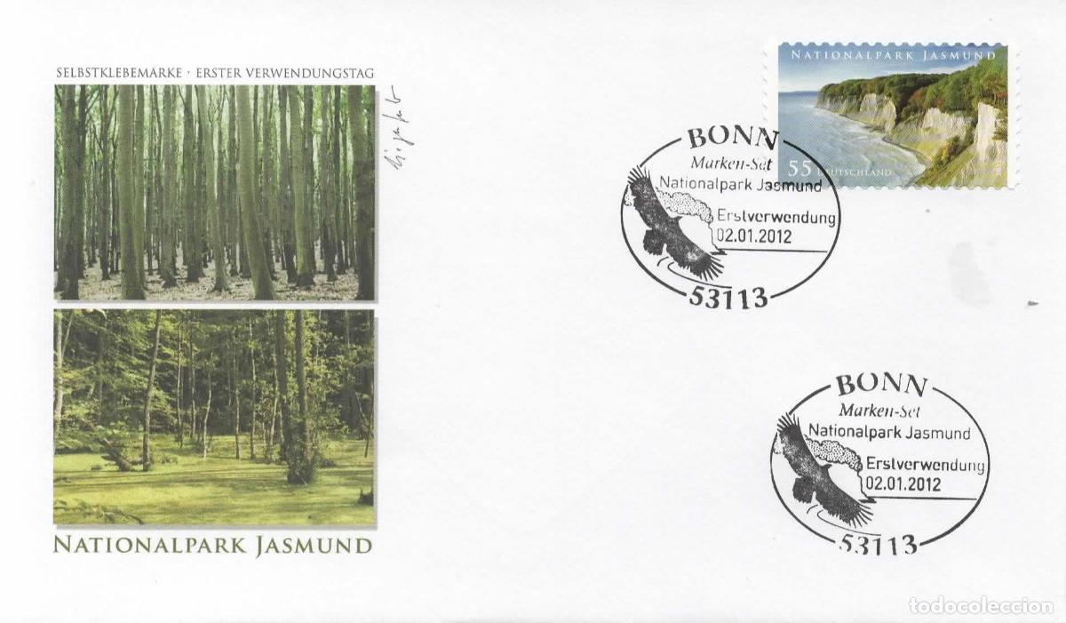 Sellos: ALEMANIA FDC BONN NATIONALPARK JASMUND AVE BIRD