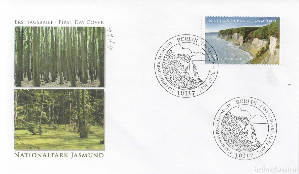 Sellos: ALEMANIA FDC BERLIN NATIONALPARK JASMUND AVE BIRD