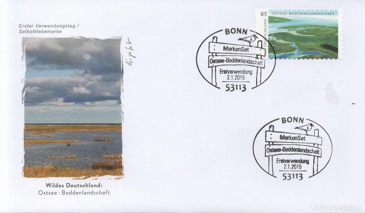 Sellos: ALEMANIA FDC BONN OSTSEE BODDENLANSCHAFT AVE PAJARO