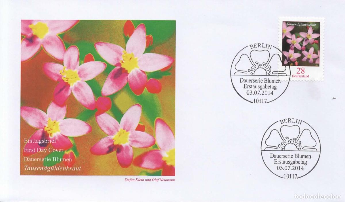 Sellos: ALEMANIA FDC BERLIN FLOR FLOWER TAUSENDGULDENKRAUT