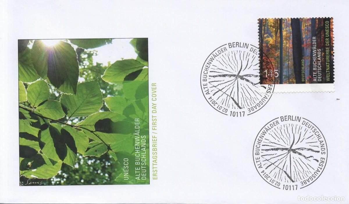 Sellos: ALEMANIA FDC BERLIN ARBOL BOSQUE UNESCO NATURALEZA
