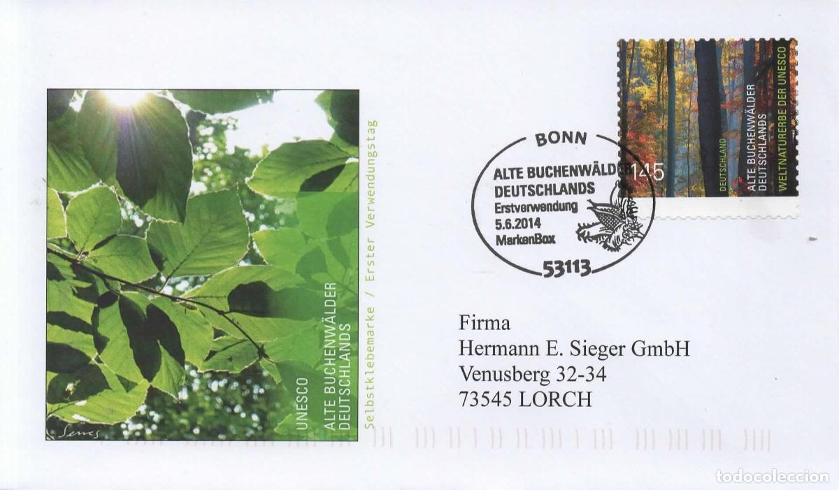 Sellos: ALEMANIA FDC BONN ARBOL BOSQUE UNESCO NATURALEZA