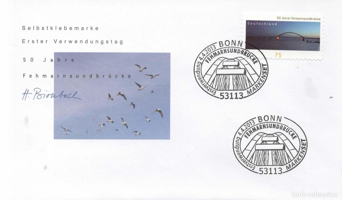 Sellos: ALEMANIA FDC BONN PUENTE BRIDGE ARQUITECTURA