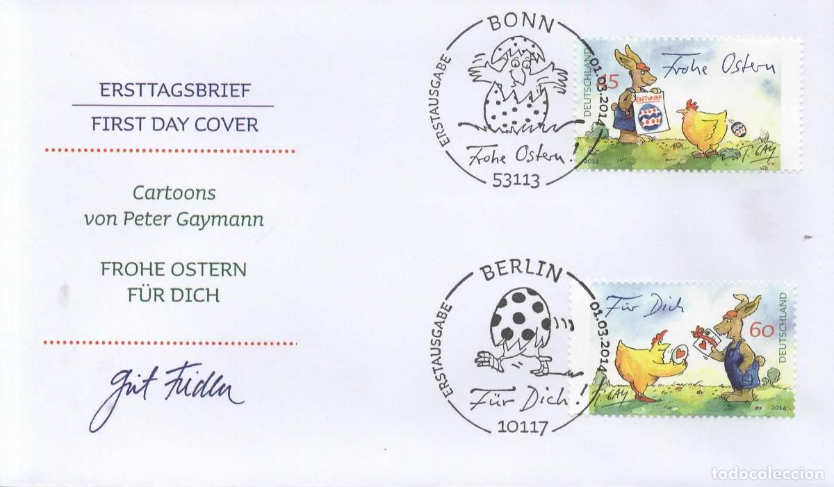 Sellos: ALEMANIA FDC BONN BERLIN COMIC CARTOONS PETER GAYMANN ARTE