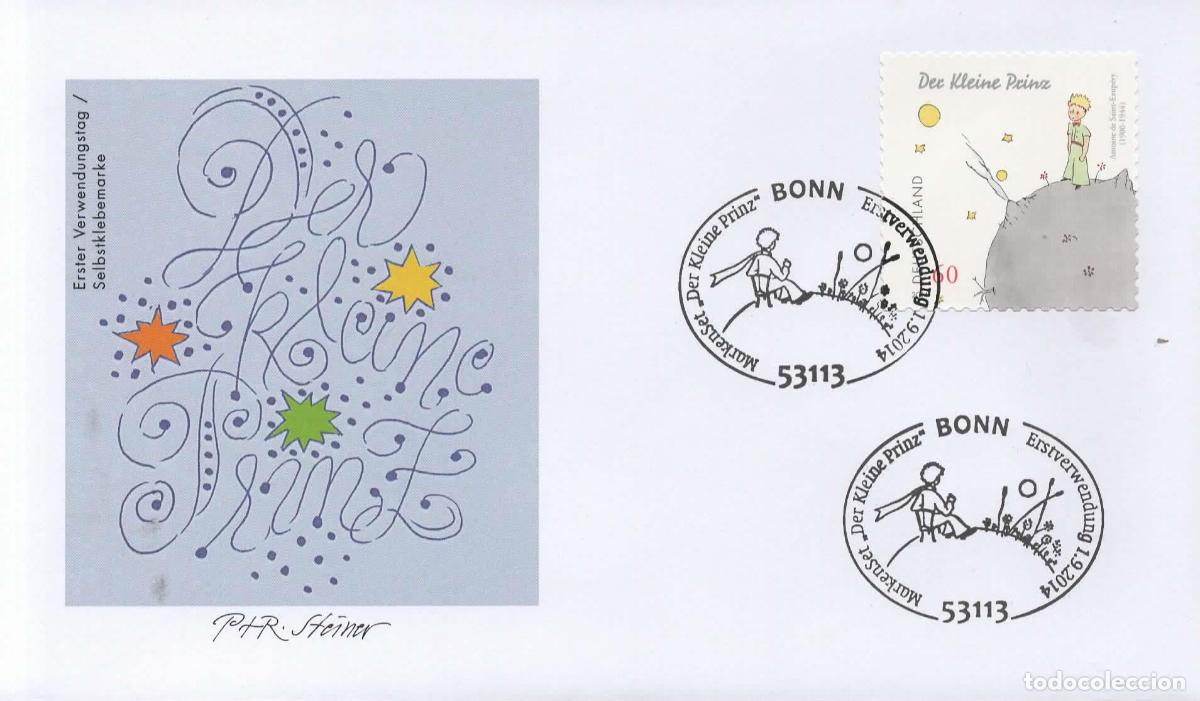 Sellos: ALEMANIA FDC BONN EL PRINCIPITO ANTOINE DE SAINT EXUPERY LITERATURA CUENTO