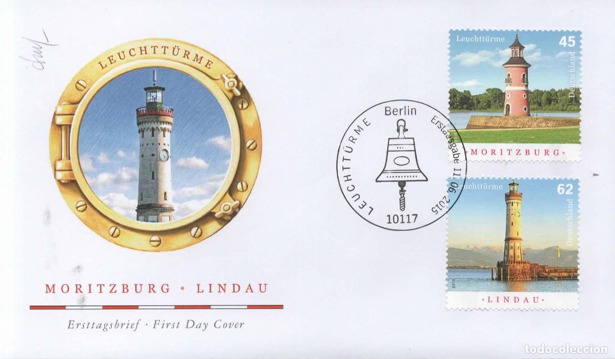 Sellos: ALEMANIA FDC BONN FARO LIGHTHOUSE LEUCHTTURME MORITZBURG LINDAU