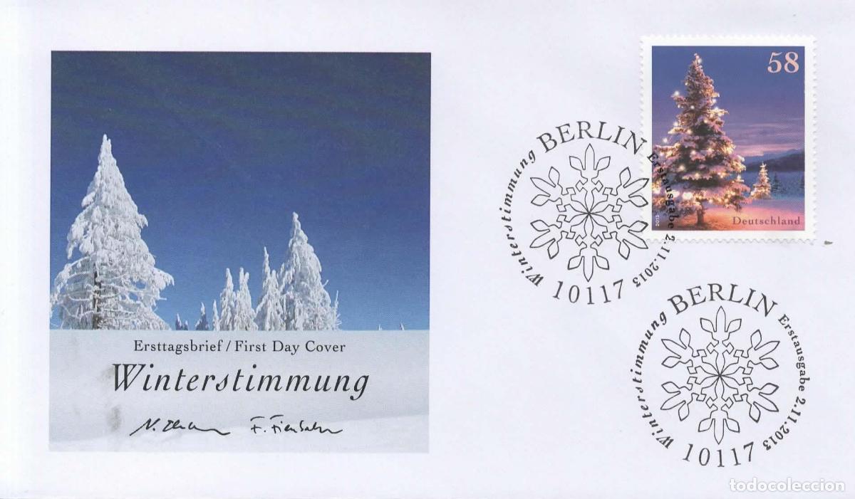 Sellos: ALEMANIA FDC BERLIN NAVIDAD CHRISTMAS TREE ARBOL COPO DE NIEVE SNOWFLAKE