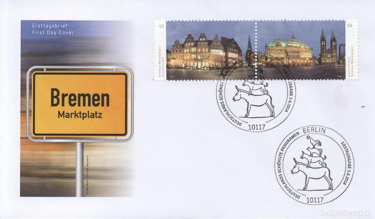 Sellos: ALEMANIA FDC BERLIN ARQUITECTURA BREMEN