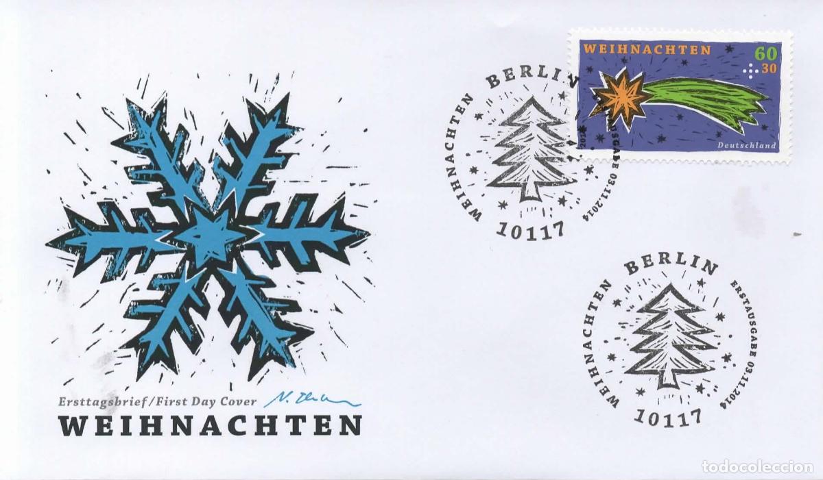 Sellos: ALEMANIA FDC BERLIN NAVIDAD CHRISTMAS 2014 ESTRELLA STAR