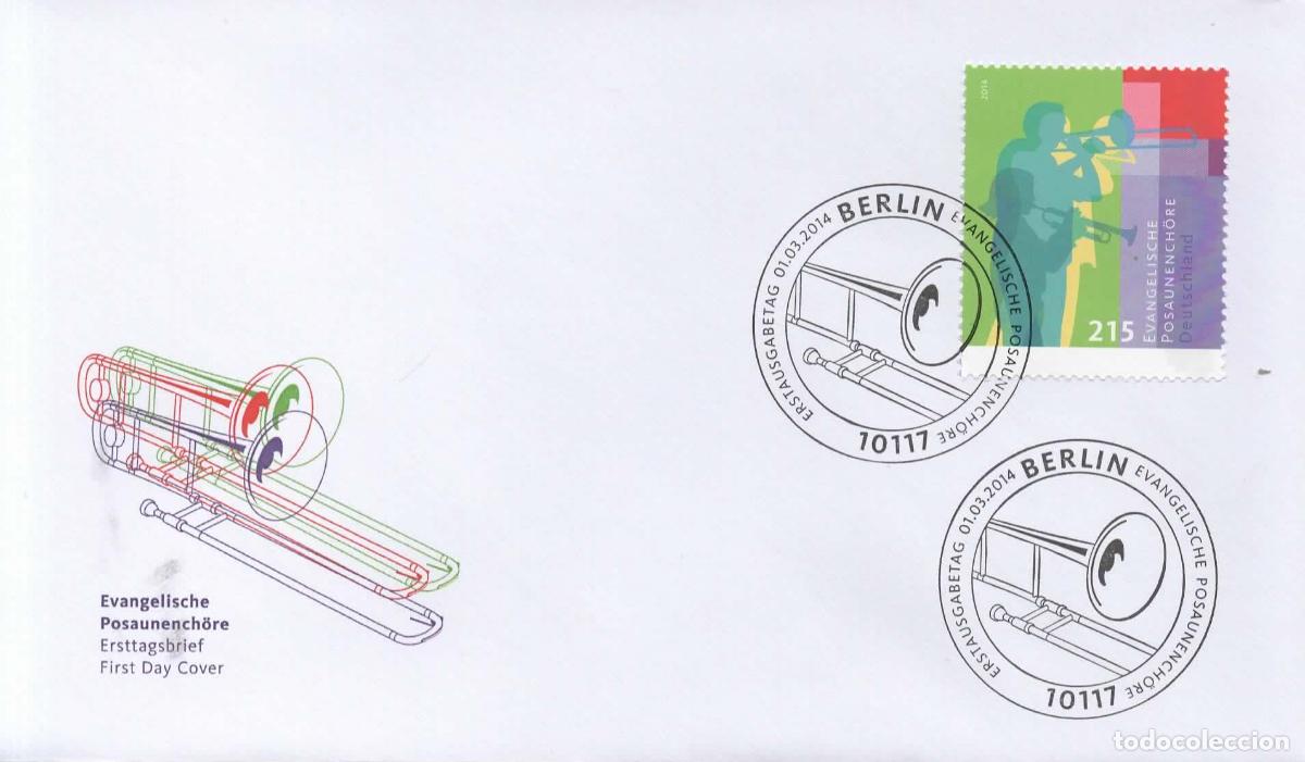Sellos: ALEMANIA FDC BERLIN CORO EVANGELICO MUSICA MUSIC