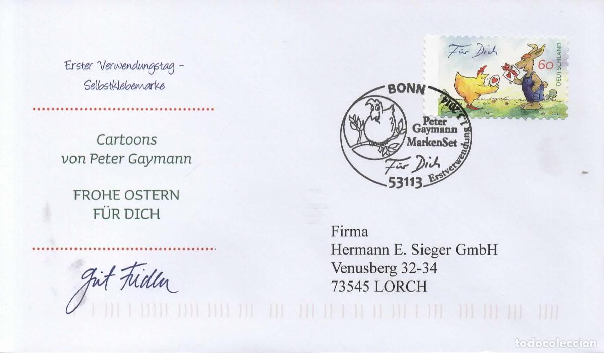 Sellos: ALEMANIA FDC BONN COMIC CARTOON PETER GAYMANN