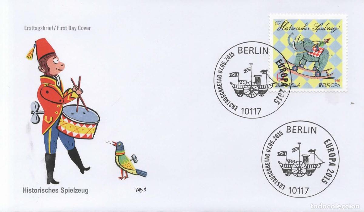 Sellos: ALEMANIA FDC BERLIN JUGUETES HISTORICOS TOY ELEFANTE ELEPHANT