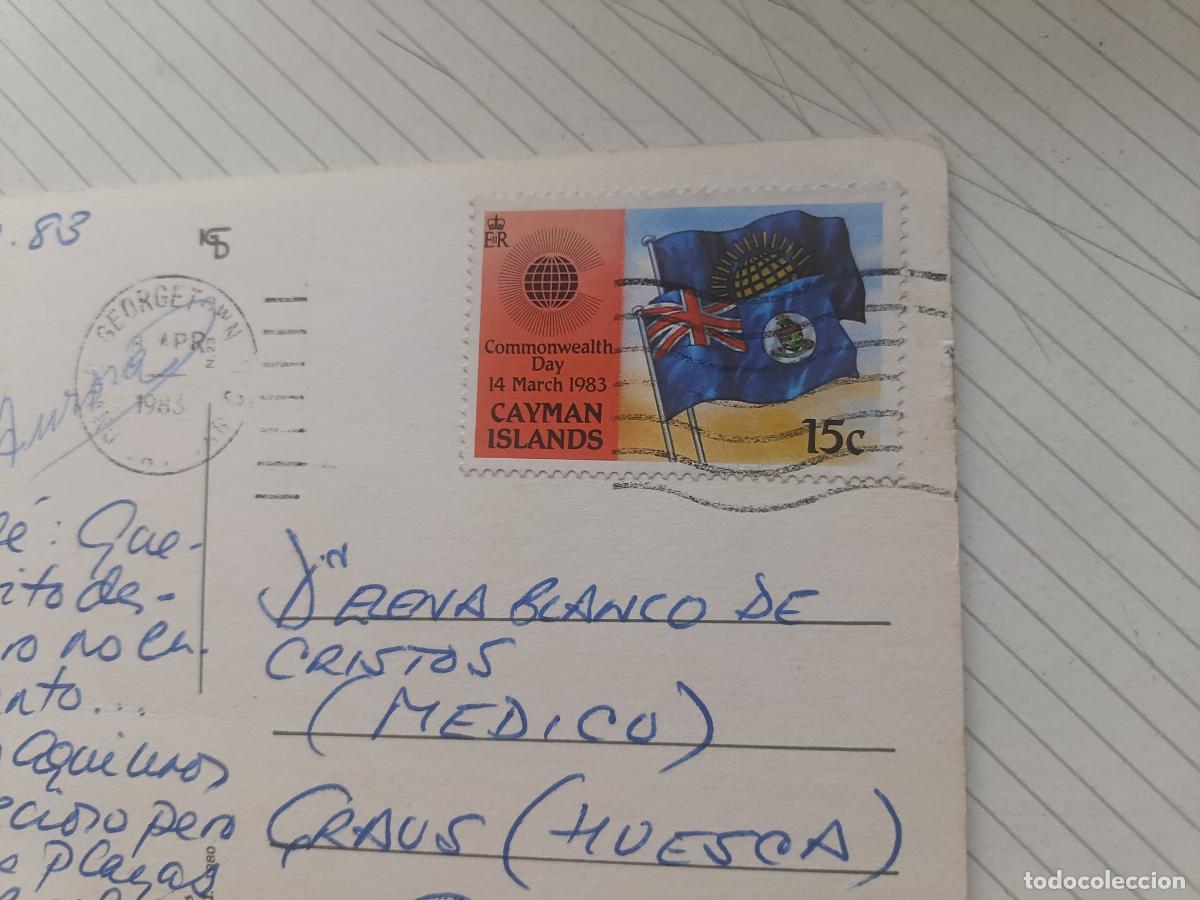 Sellos: Cayman Islands. Tarjeta circulada
