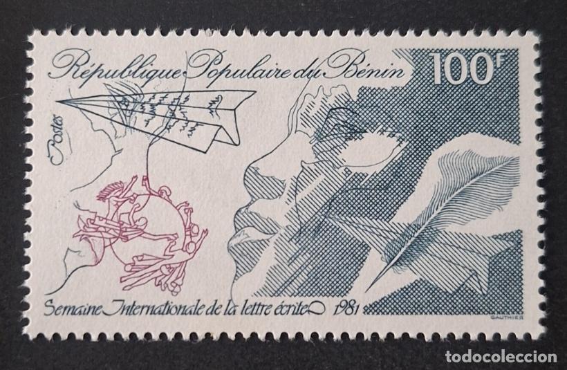 Sellos: Ben&iacute;n 1981 Mi. 271 Semana internacional carta escrita pluma