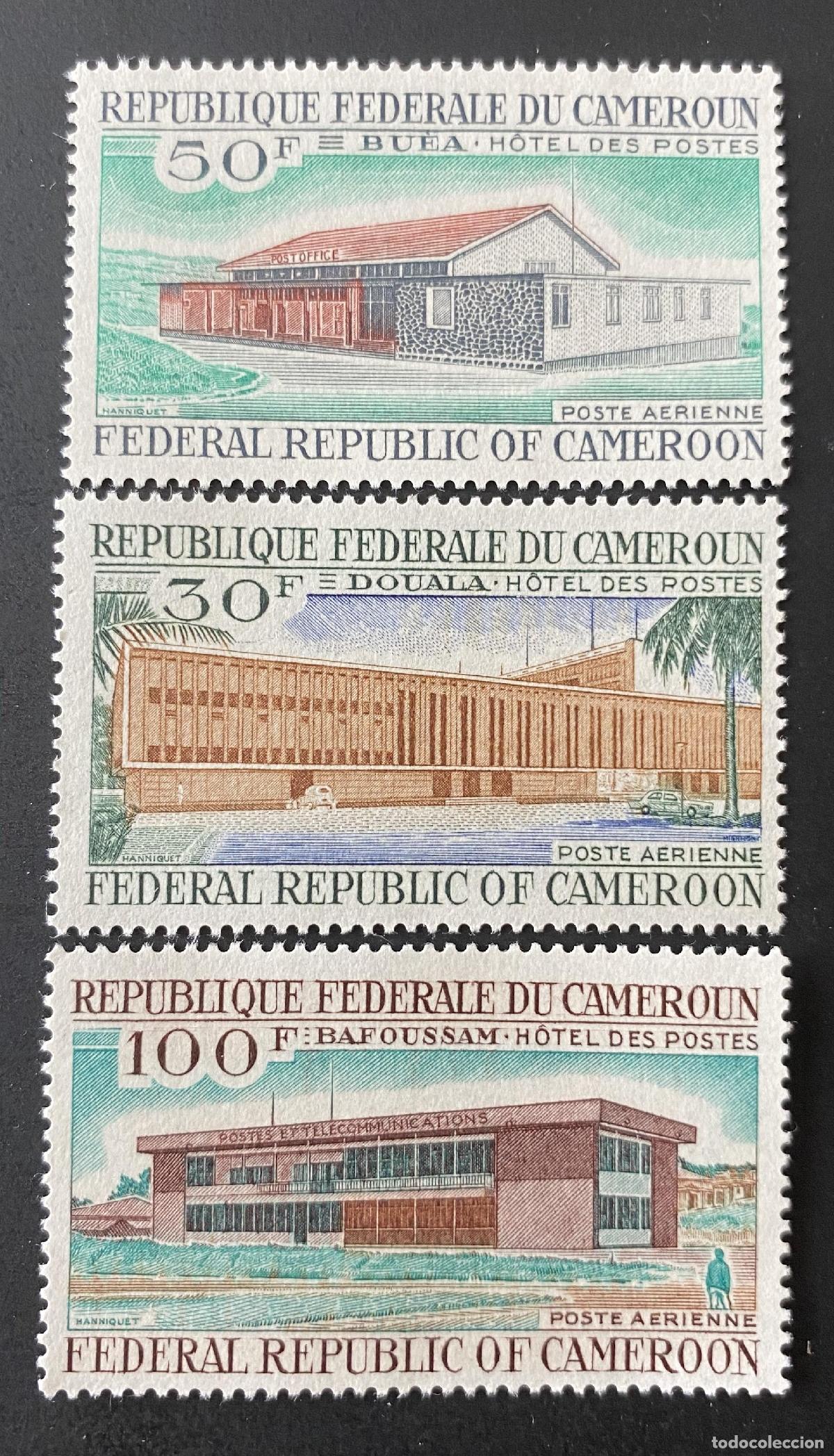 Sellos: Camer&uacute;n 1966 Mi. 578-580 Hotel de Correos Buea Douala Bafoussam PA
