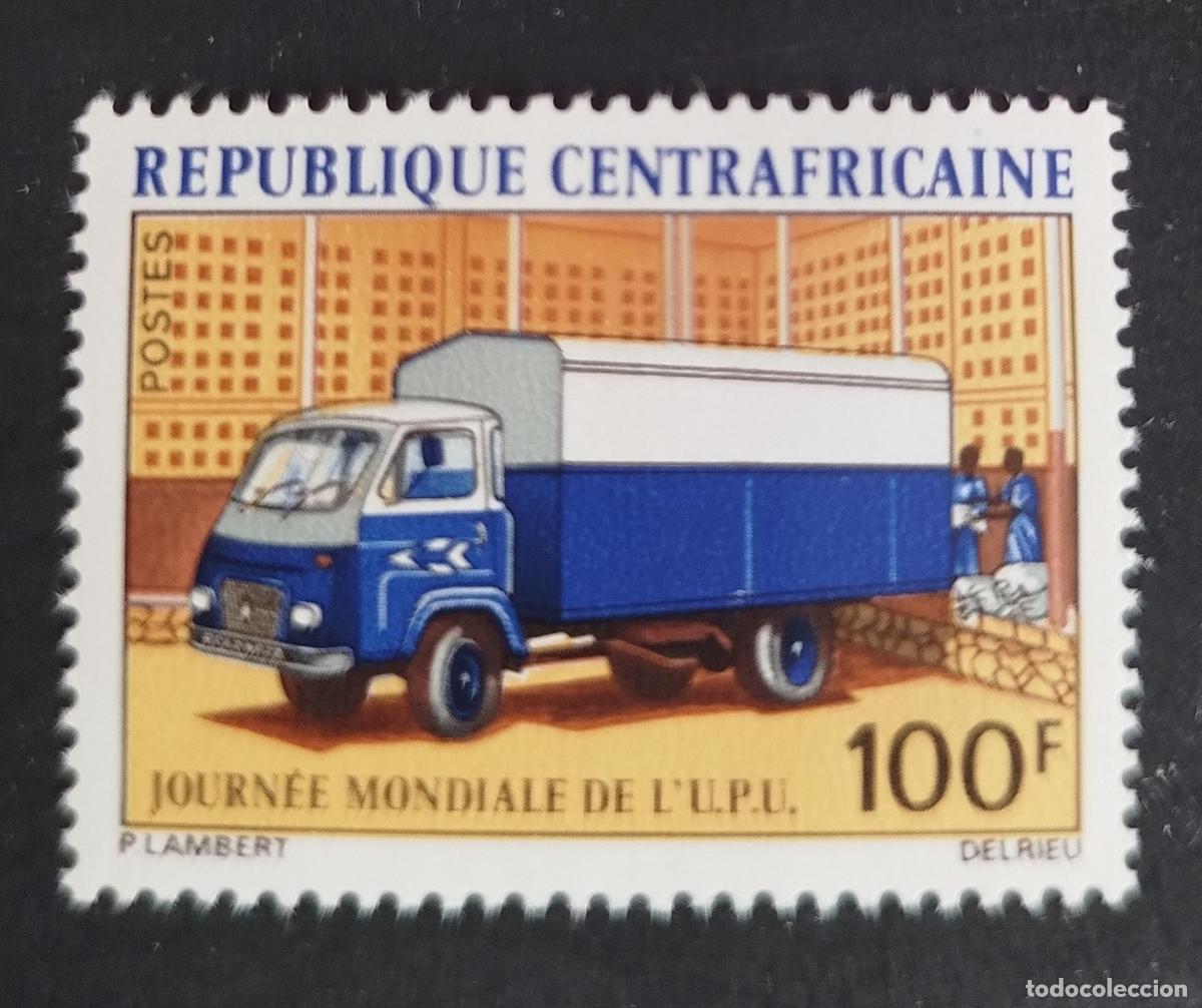 Sellos: Centro&aacute;frica 1972 Mi. 285 D&iacute;a mundial UPU cami&oacute;n postal transporte