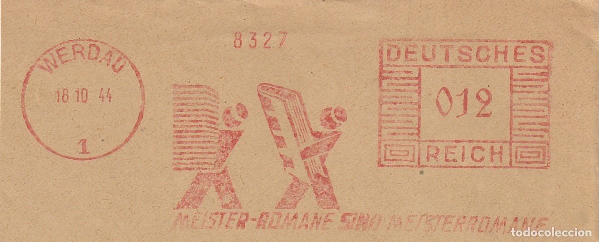 Sellos: Marcofilia - Recorte Franqueo Mec&aacute;nico Meister-Romane - Libros - Imperio alem&aacute;n 1944 Deutsche Reich