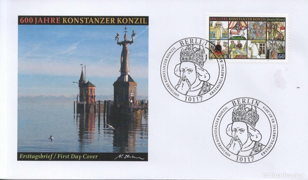 Sellos: ALEMANIA FDC 600 JAHRE KOSTANZER KONZIL REY KING RELIGION PAPA POPE
