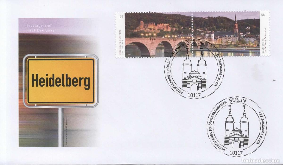 Sellos: ALEMANIA FDC HEIDELBERG ARQUITECTURA PUENTE BRIDGE