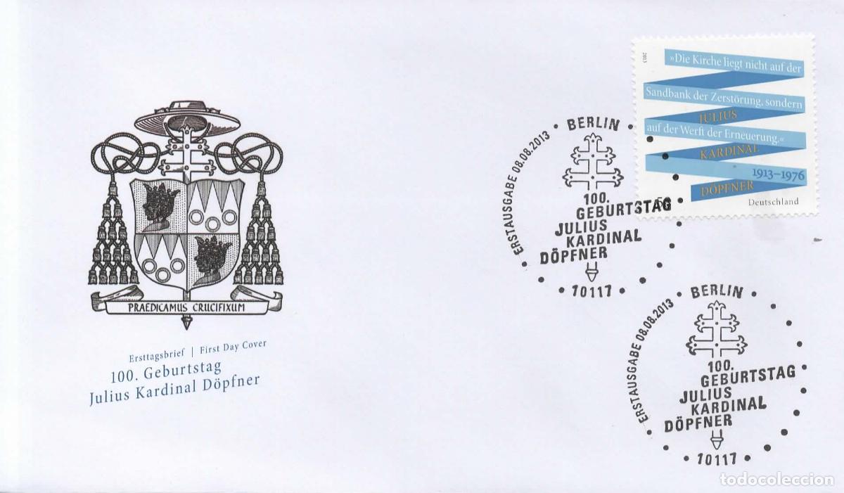Sellos: ALEMANIA FDC JULIUS KARDINAL DOPFNER CARDENAL RELIGION