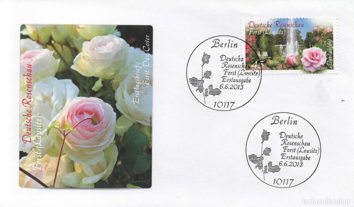 Sellos: ALEMANIA FDC ROSA ROSE FLORES FLOWER BOTANICA