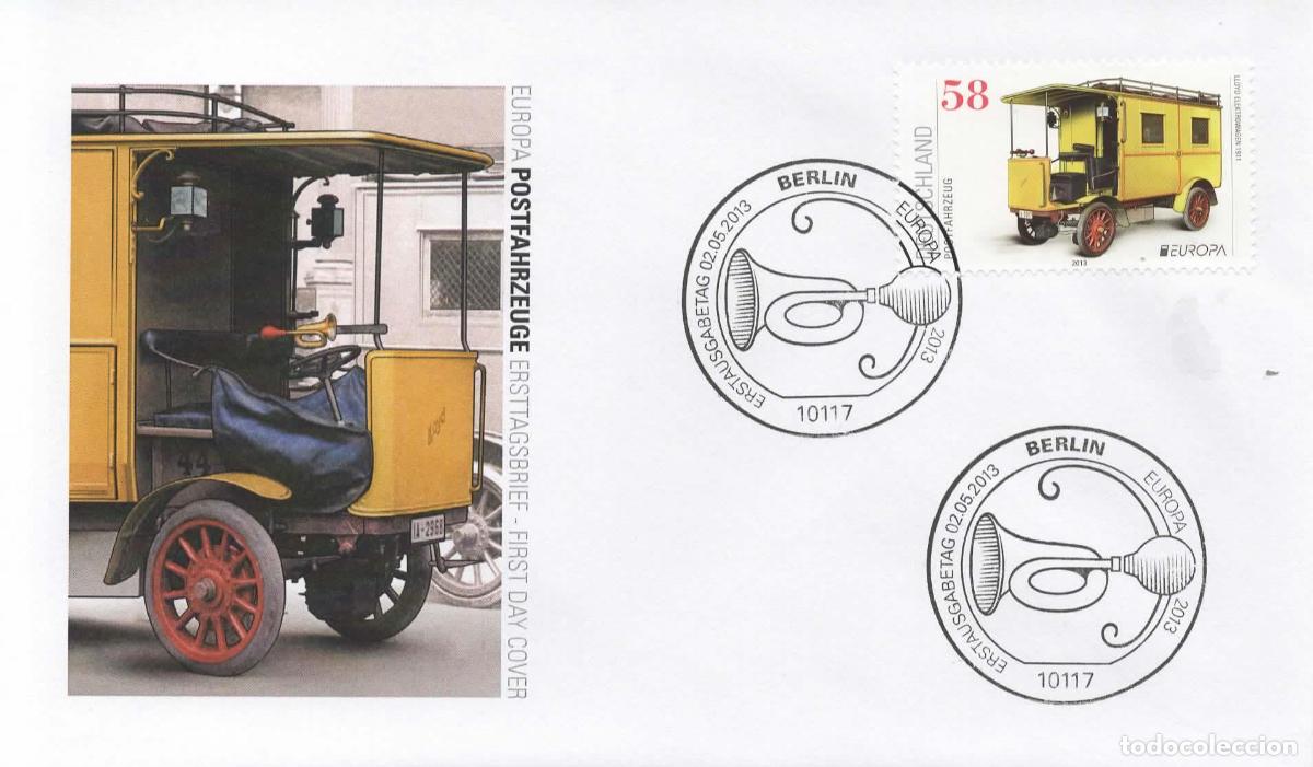 Sellos: ALEMANIA FDC EUROPA CAMION POSTAL TRUCK