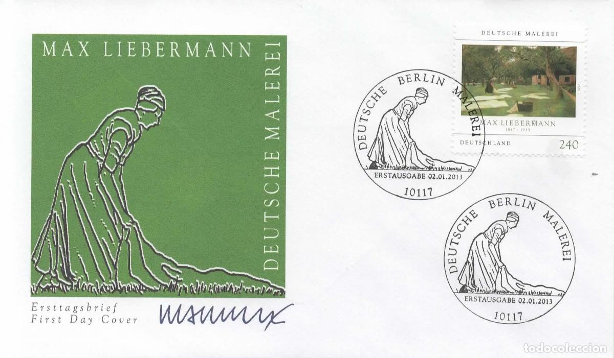 Sellos: ALEMANIA FDC BERLIN MALEREI MAX LIBERMANN ARTE PINTURA