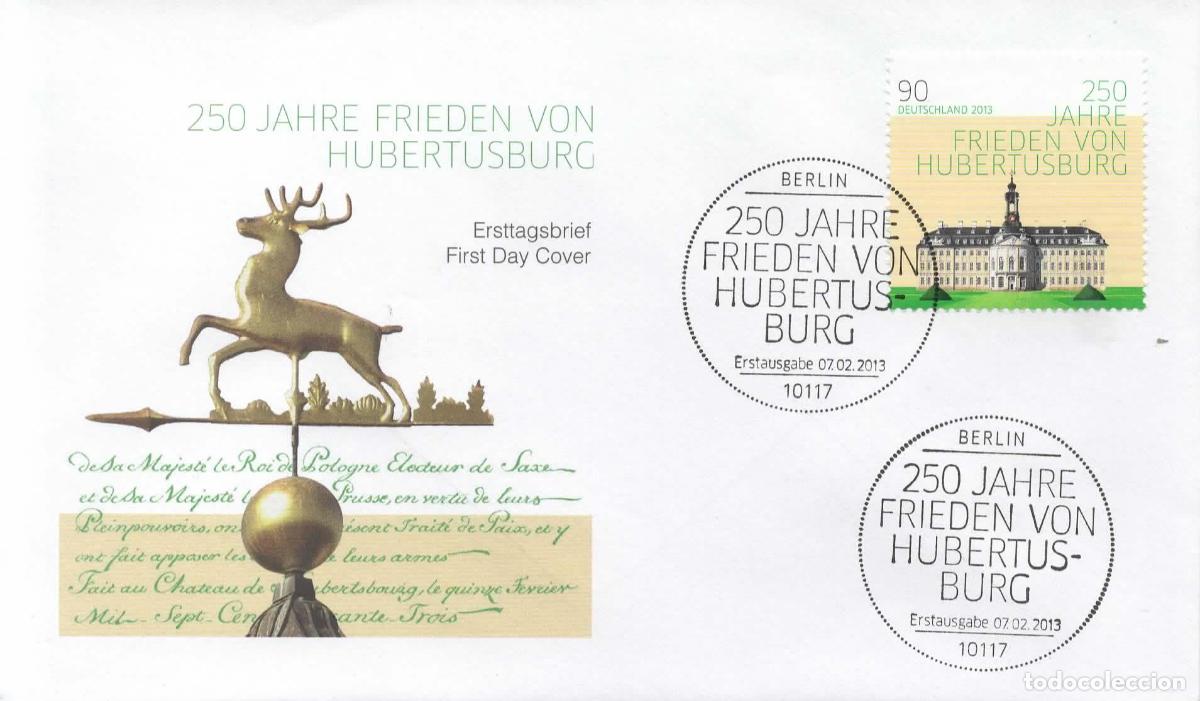 Sellos: ALEMANIA FDC FRIEDEN VON HUBERTUS BURG
