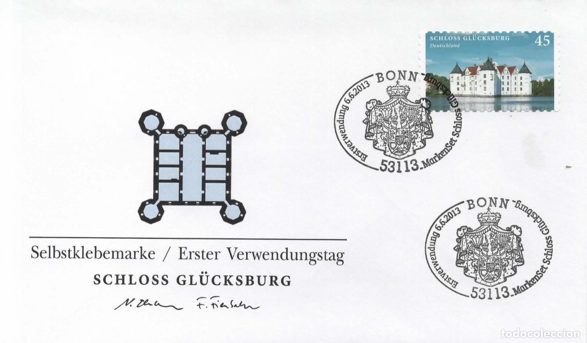 Sellos: ALEMANIA FDC CASTILLO CASTLE GLUCKSBURG