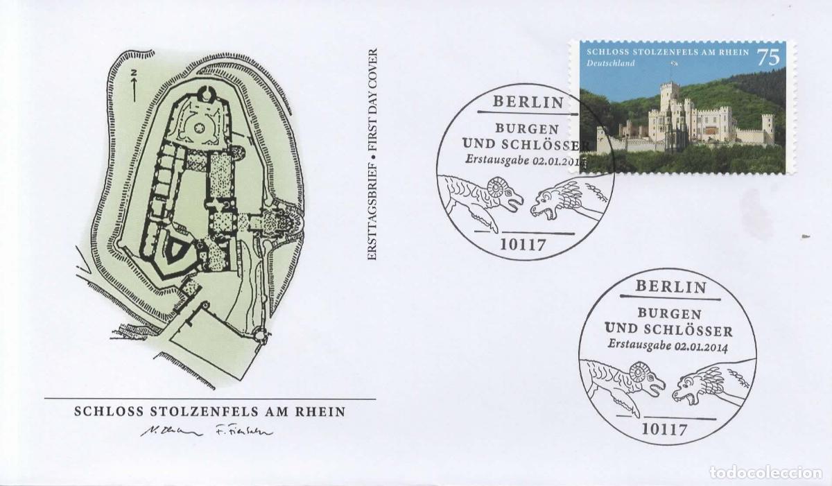 Sellos: ALEMANIA FDC CASTILLO CASTLE STOLZENFELS AM RHEIN