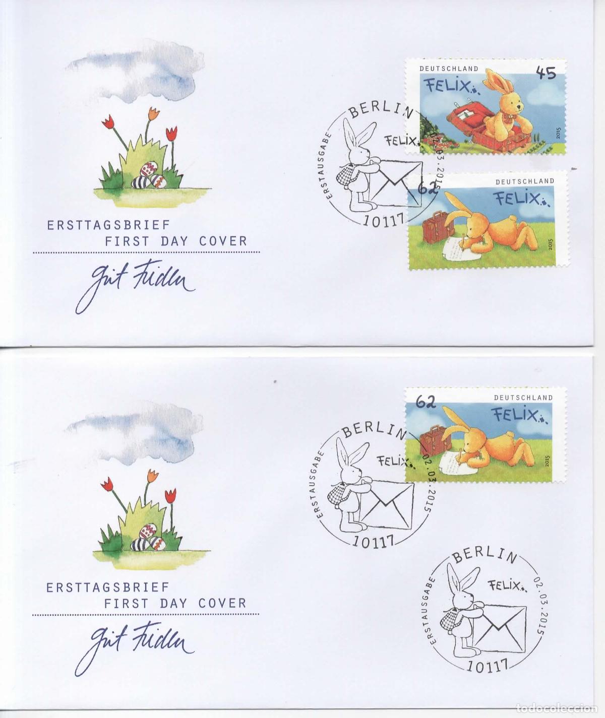 Sellos: ALEMANIA FDC COMIC ARTE FELIX CONEJO RABBIT