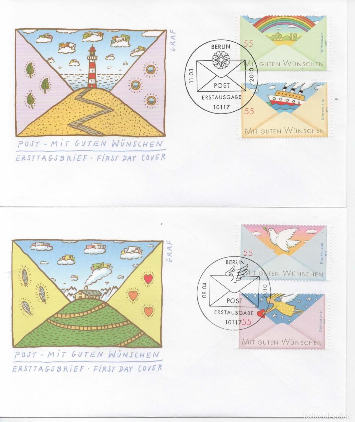 Sellos: ALEMANIA FDC BERLIN POST MIT GUTEN WUNSCHEN