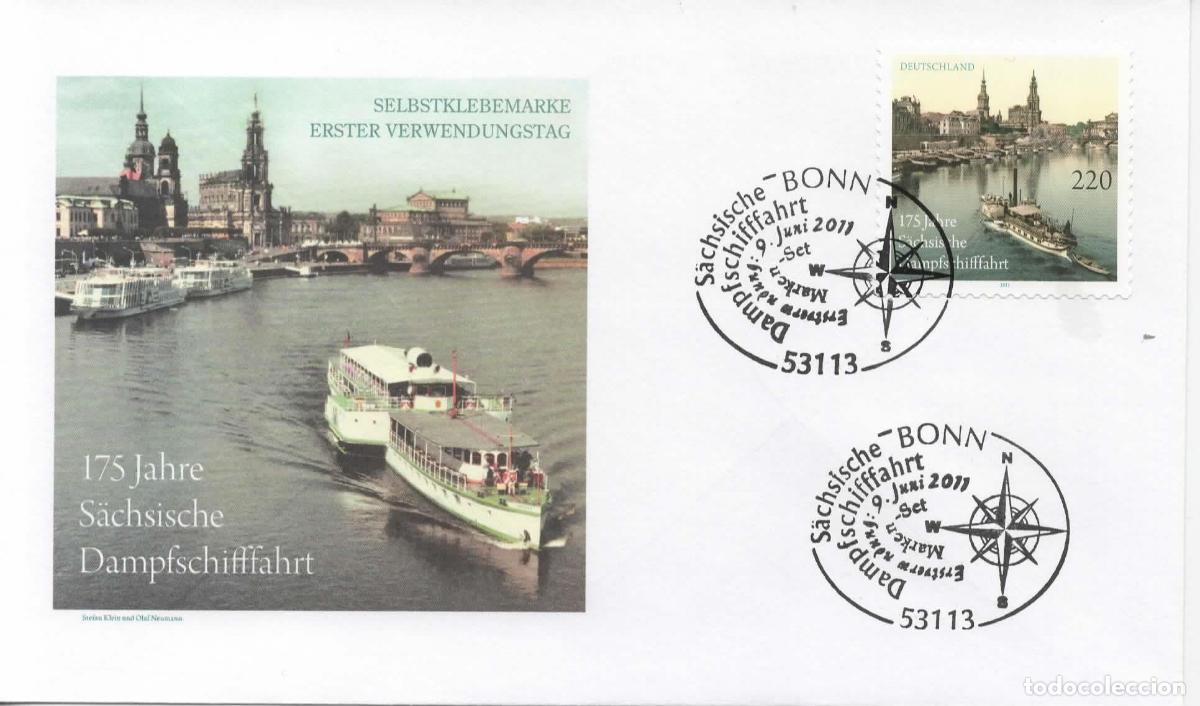 Sellos: ALEMANIA FDC BARCO VAPOR SHIP TRANSPORTE