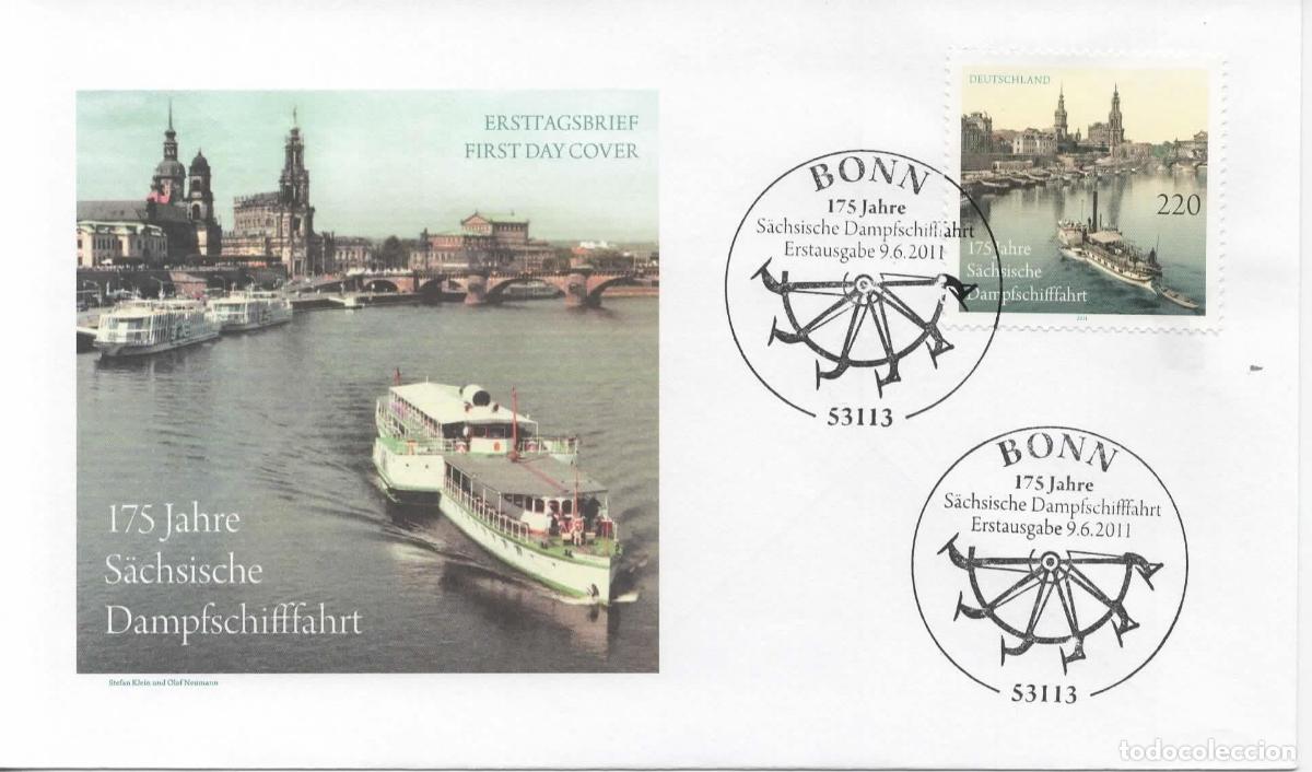 Sellos: ALEMANIA FDC BARCO VAPOR SHIP TRANSPORTE