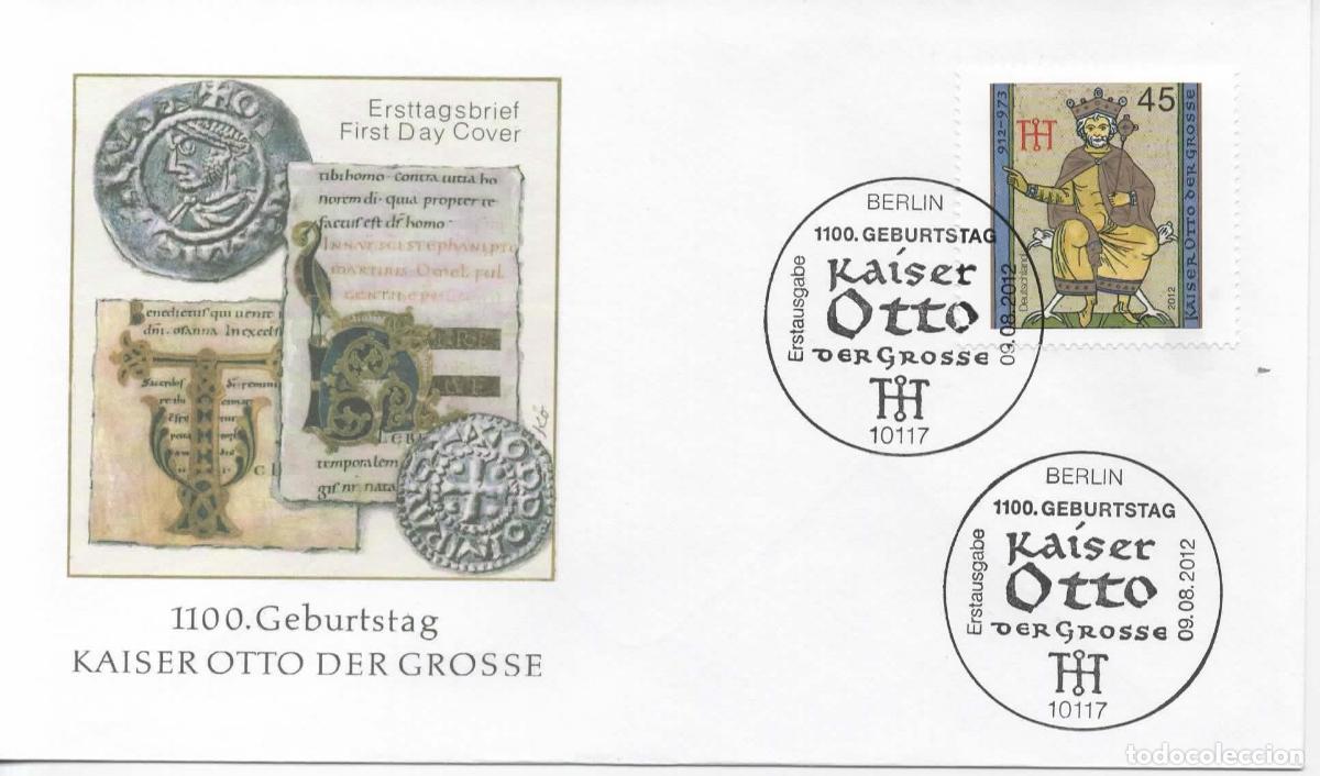 Sellos: ALEMANIA FDC BERLIN KAISER OTTO DER GROSSE KING