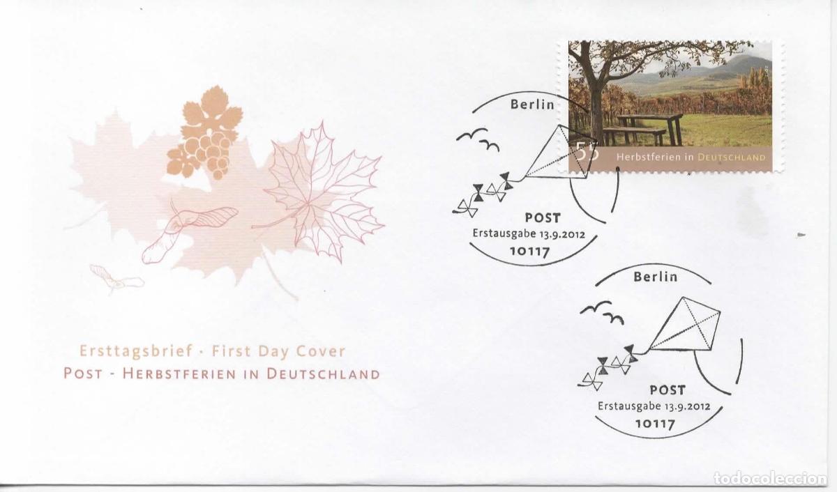 Sellos: ALEMANIA FDC BERLIN HERBSTFERIEN COMETA KITE