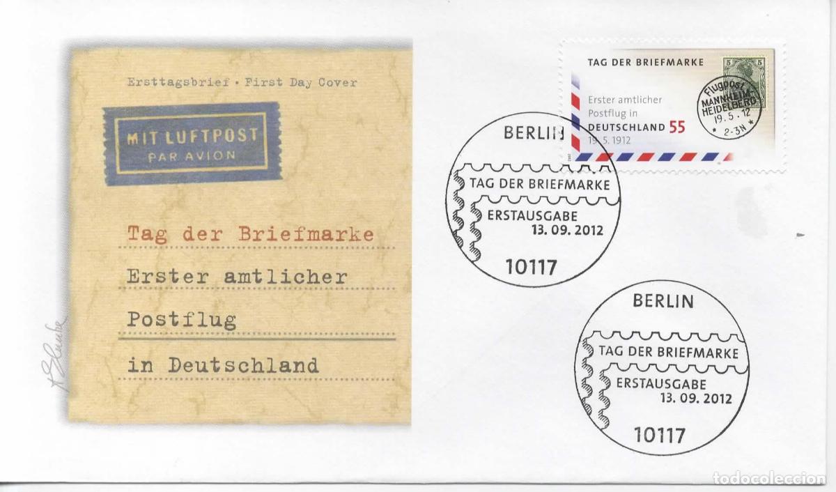 Sellos: ALEMANIA FDC BERLIN TAG DER BRIEFMARKE 2012 DIA DEL SELLO