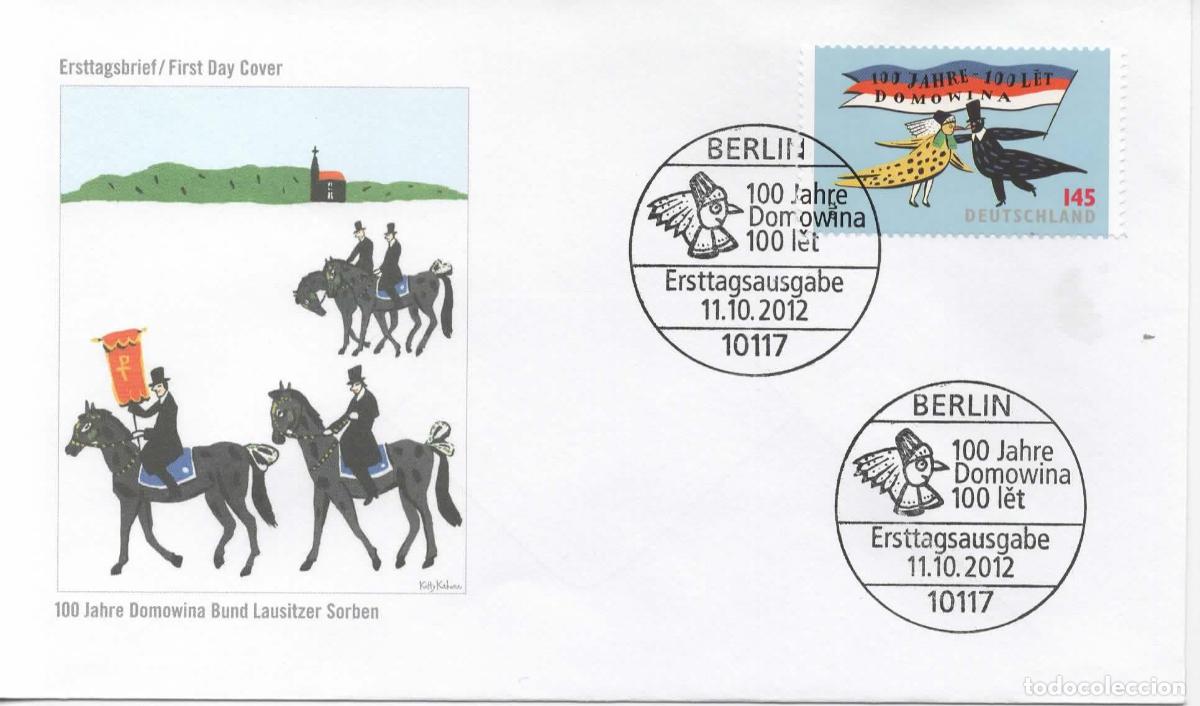 Sellos: ALEMANIA FDC BERLIN 100 JAHRE DOMOWINA