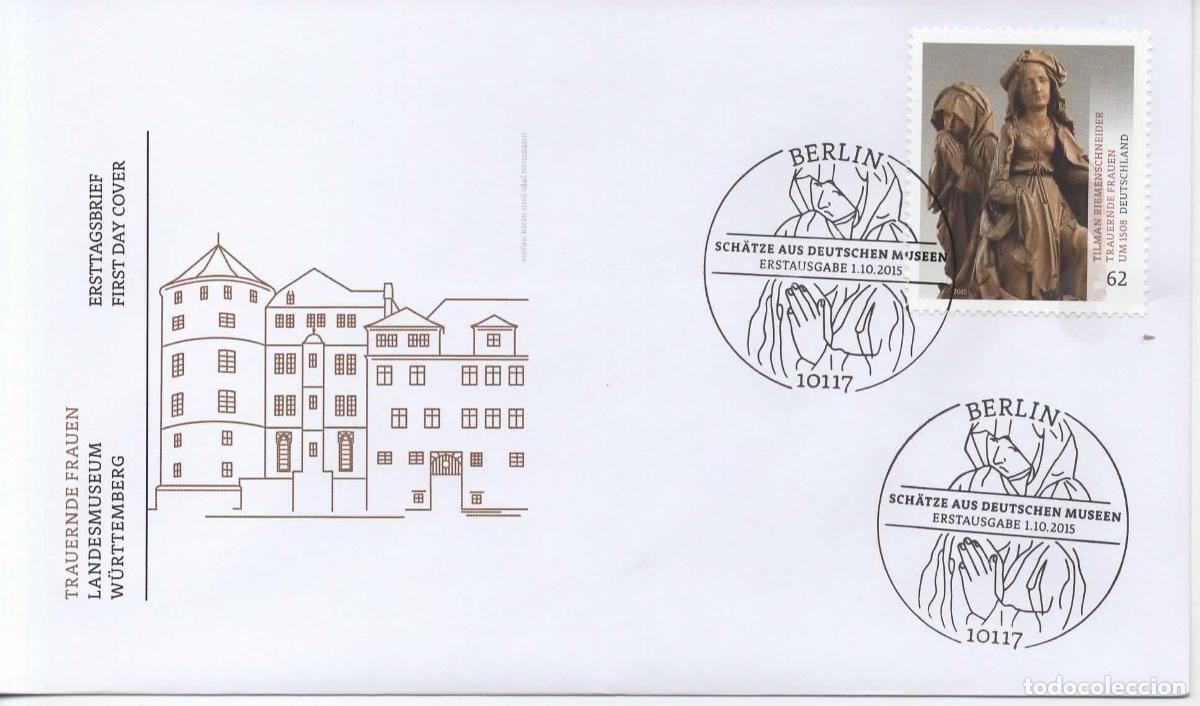 Sellos: ALEMANIA FDC BERLIN TIMAN RIEMENSCHNEIDER ARTE ESCULTURA