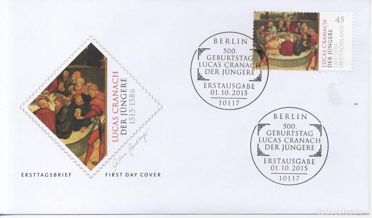 Sellos: ALEMANIA FDC BERLIN LUCAS CRANACH ARTE PINTURA