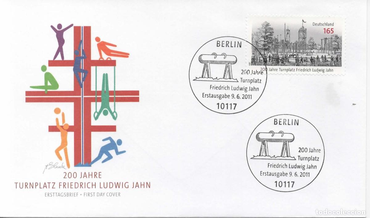 Sellos: ALEMANIA FDC BERLIN DEPORTE GIMNASIA FREIDRICH LUDWIG
