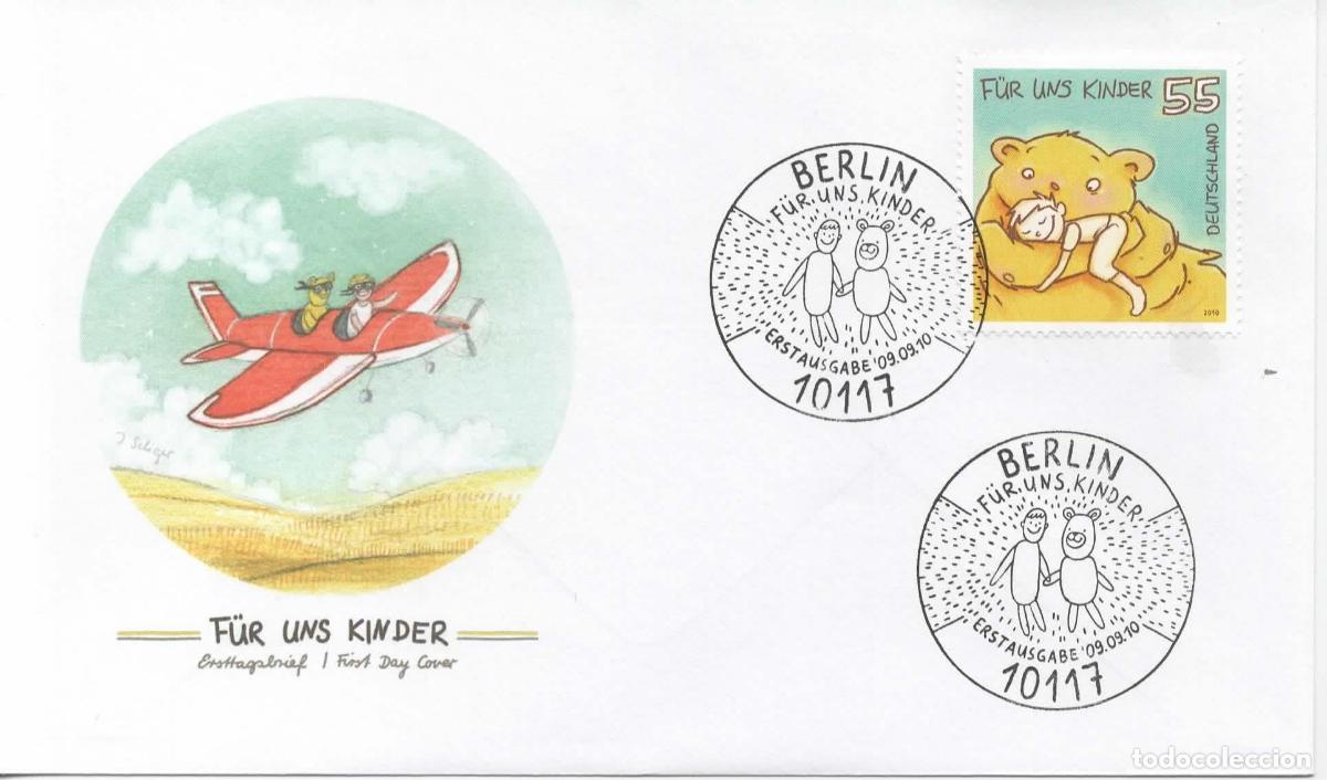 Sellos: ALEMANIA FDC BERLIN GUR UNS KINDER INFANCIA
