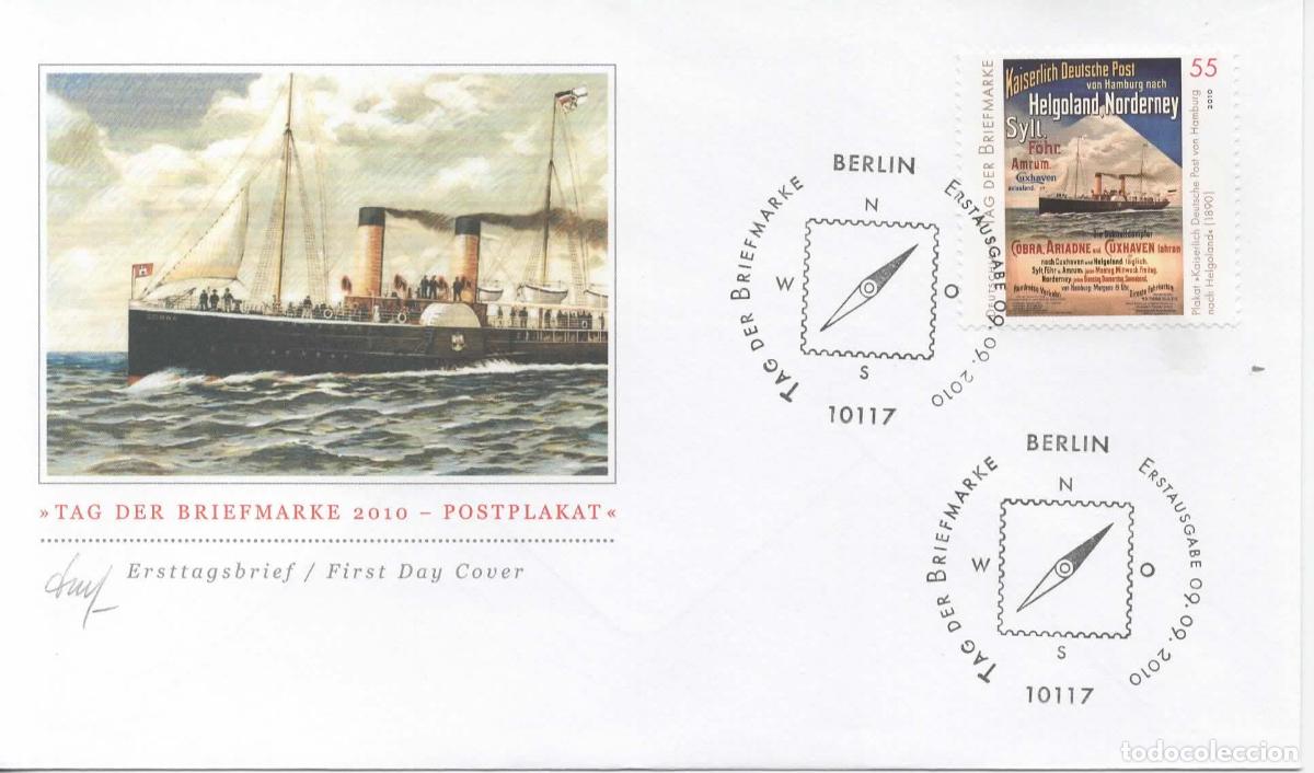Sellos: ALEMANIA FDC BERLIN BARCO VAPOR SHIP NAVEGACION