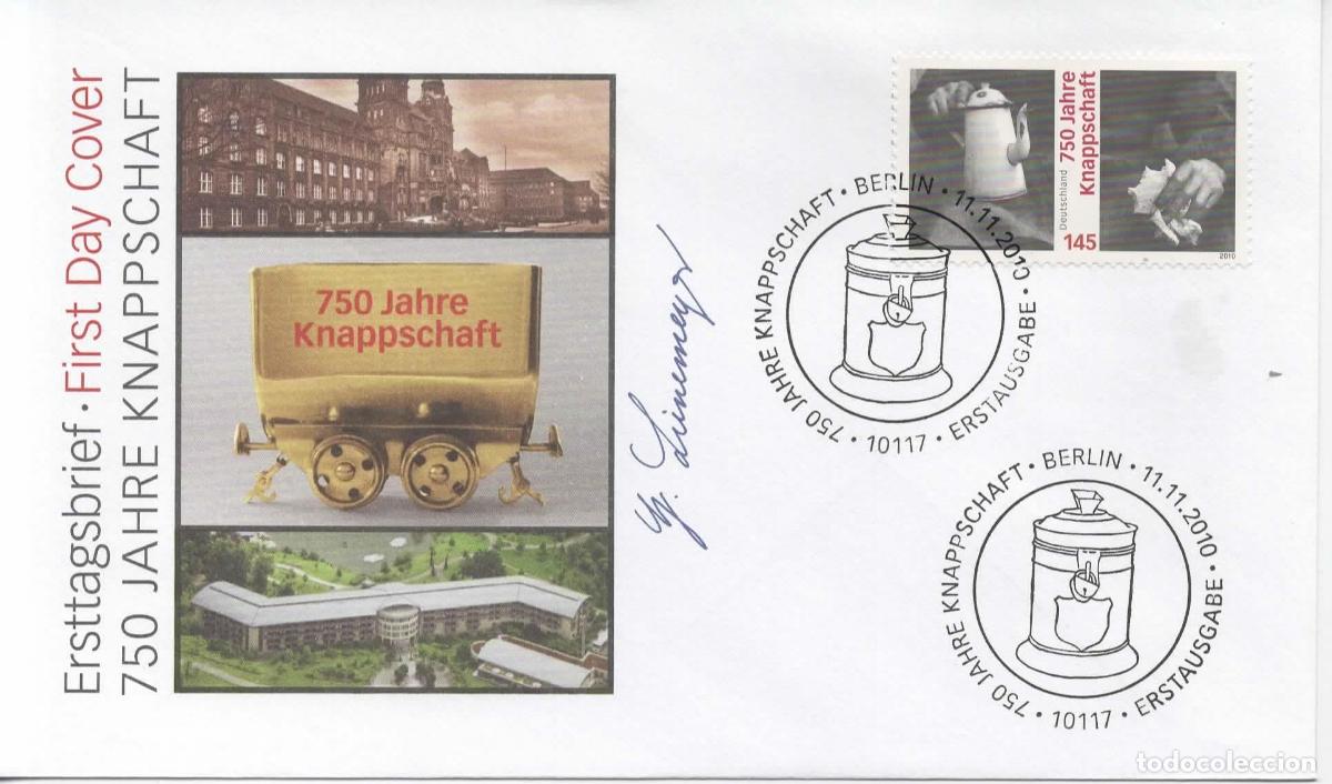 Sellos: ALEMANIA FDC BERLIN 750 JAHRE KNAPPSCHAFT SALUD MEDICINA