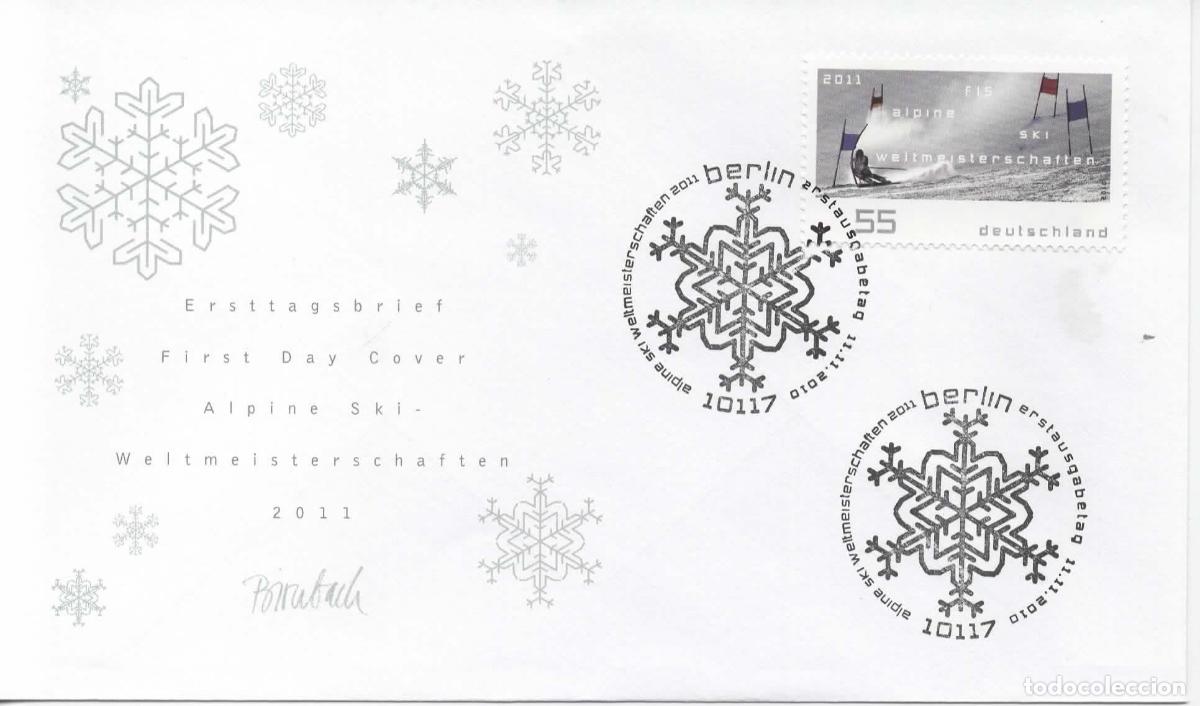 Sellos: ALEMANIA FDC BERLIN ESQUI SKI WINTER GAMES