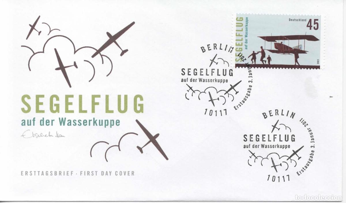 Sellos: ALEMANIA FDC BERLIN SEGEFLUG AVION PLANE VUELO SIN MOTOR