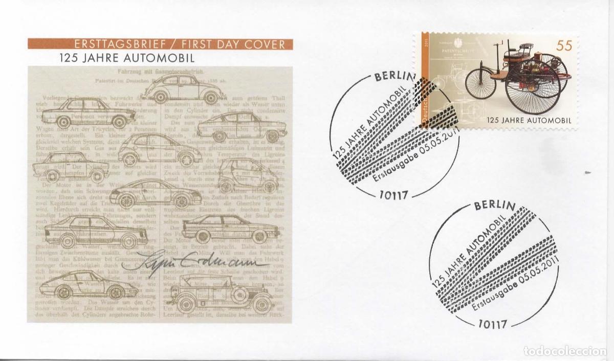 Sellos: ALEMANIA FDC BERLIN 125 JAHRE AUTOMOBIL COCHE CAR AUTOMOVIL MERCEDES