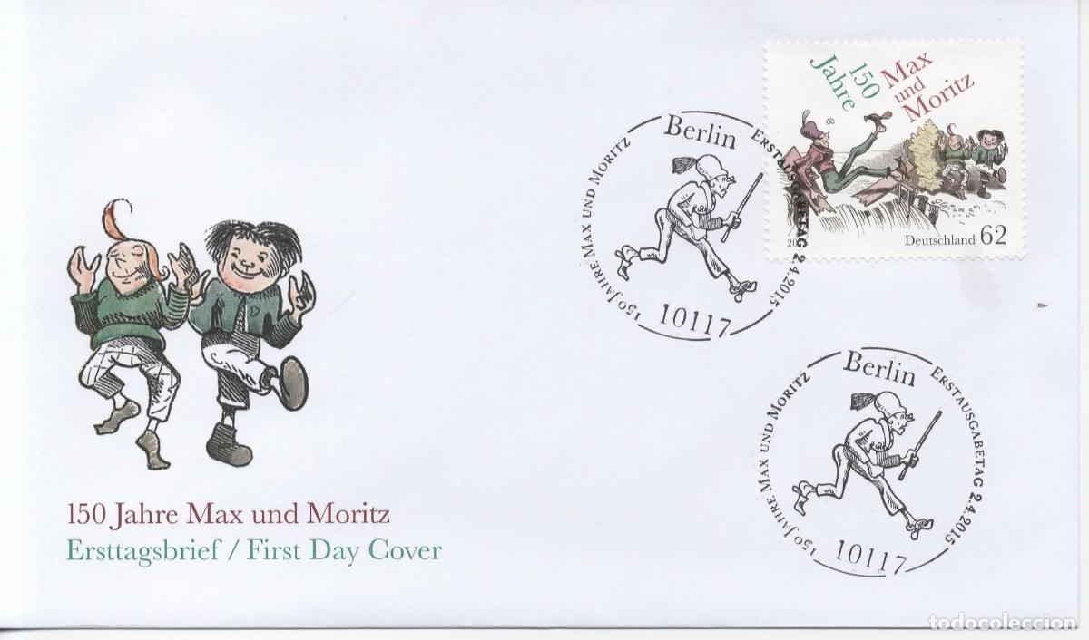 Sellos: ALEMANIA FDC BERLIN MAX UND MORITZ ARTE COMIC