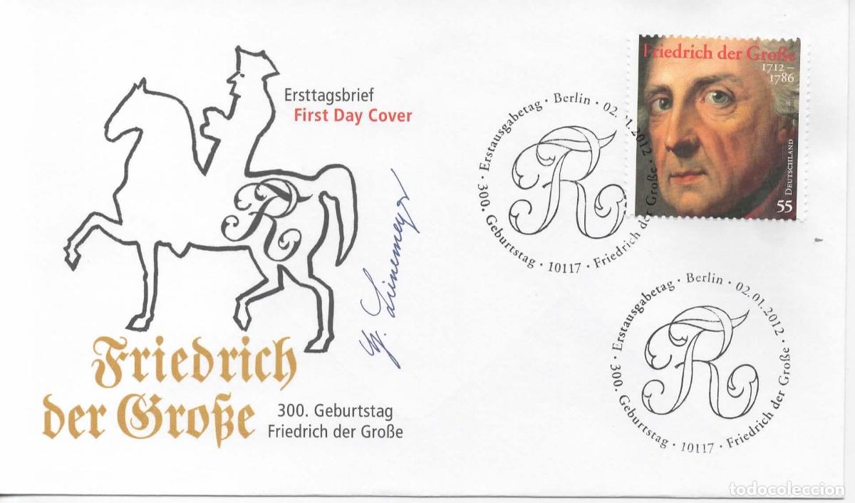 Sellos: ALEMANIA FDC BERLIN FEDERICO EL GRANDE FRIEDRICH THE GROSSE MILITAR